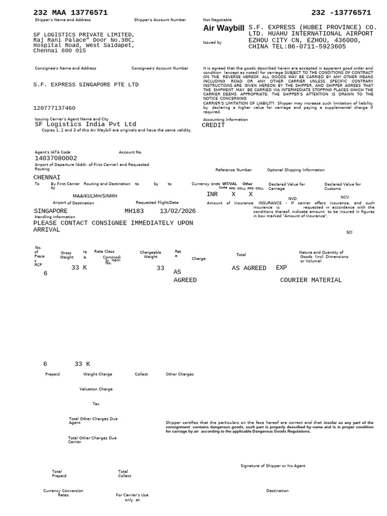 MAWB EDIT | PDF