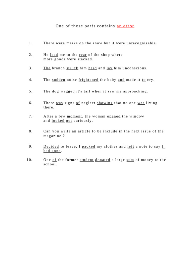 One of These Parts Contains | PDF