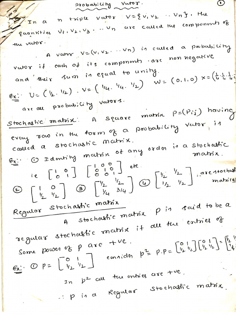 Markov Chain Notes | PDF