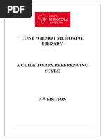 APA 7 Referencing Guide for VU | PDF | Apa Style | Diagnostic And ...