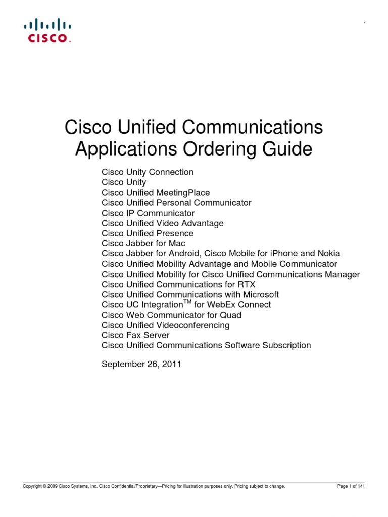 UCM 8.6 Ordering Guide | PDF | Ibm Notes | Cisco Systems