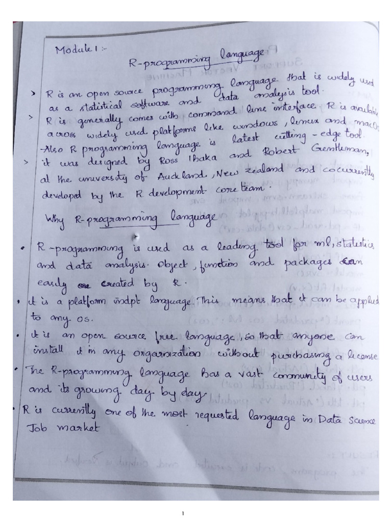 R Module 1 | PDF