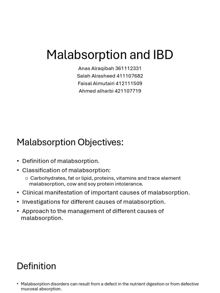 6- Malabsorption and IBD Seminar With MCQs | PDF | Coeliac Disease ...