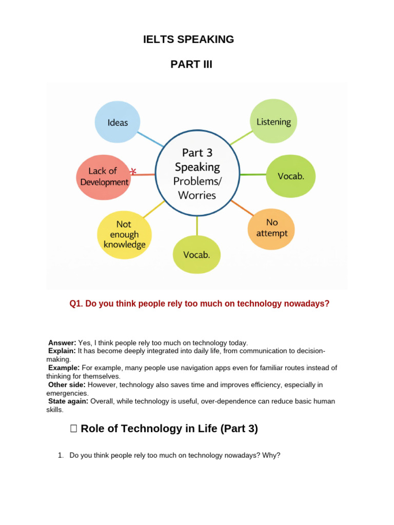 Ielts Speaking 2026 - Part 3 - Structure | PDF | Sustainability ...