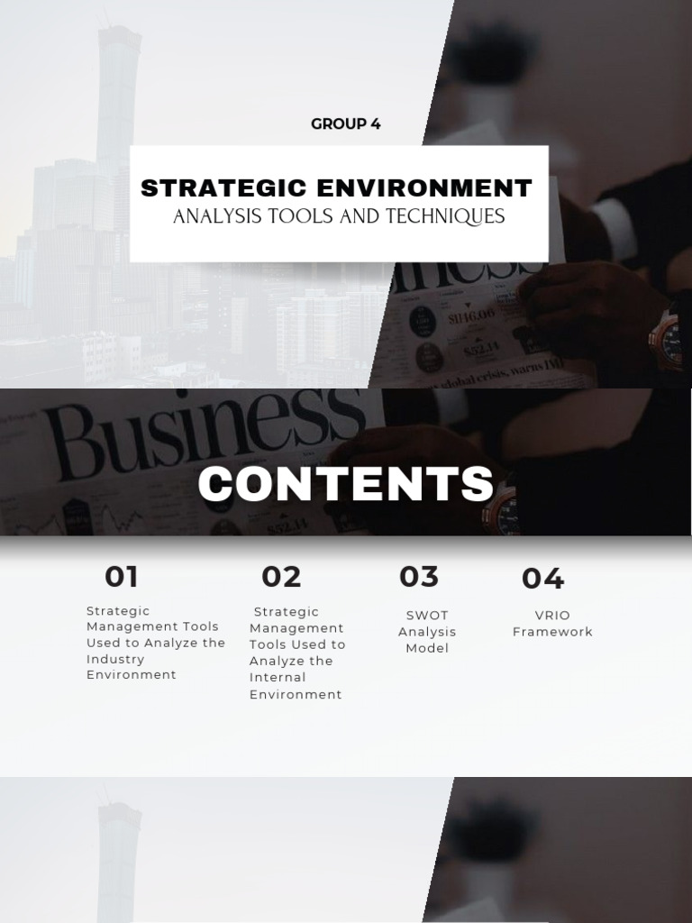 Strategic Environment Analysis Tools and Technique OF TYHE s | PDF ...