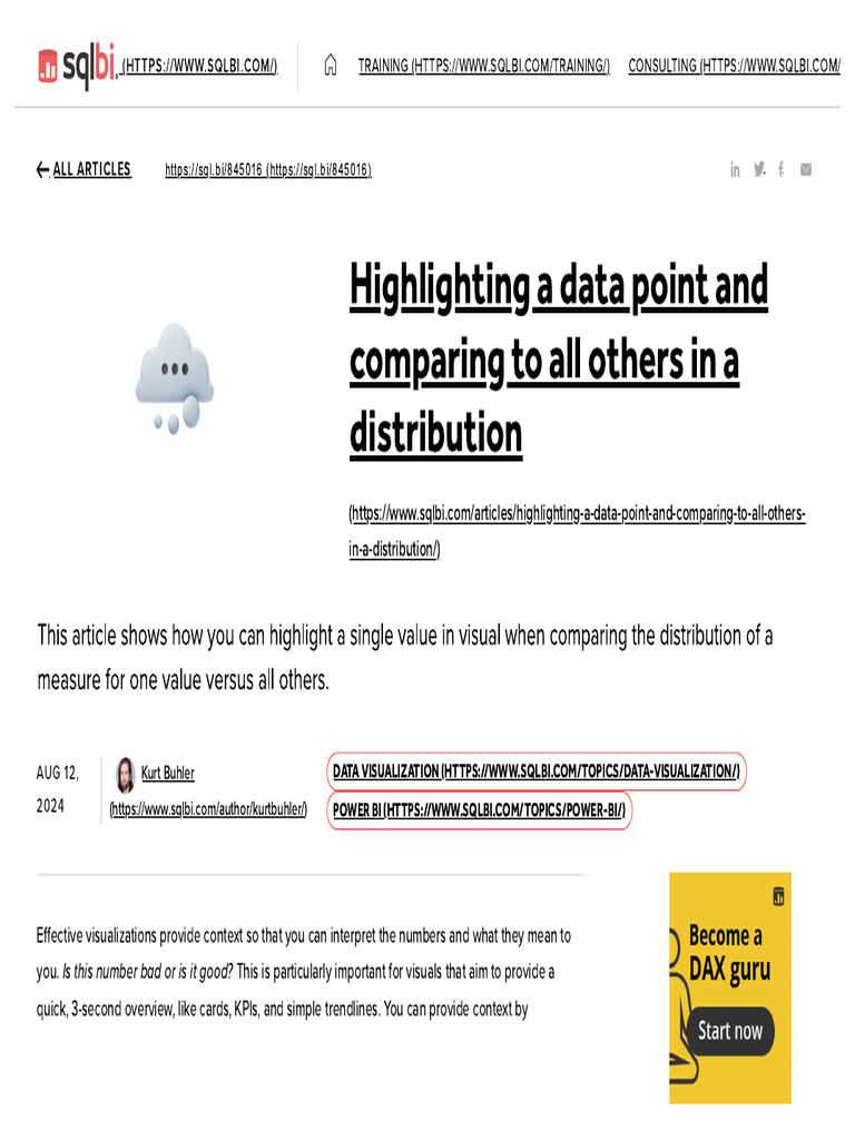Highlighting a Data Point and Comparing to All Others in a Distribution ...