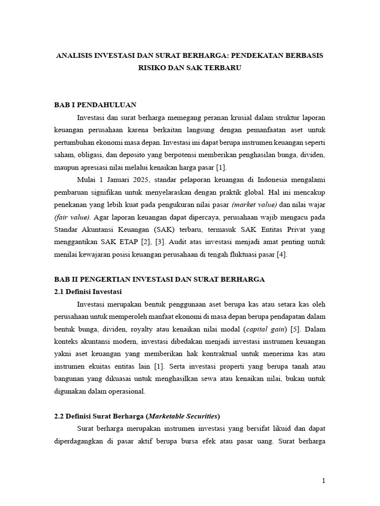 Analisis Investasi Dan Surat Berharga Revisi PDF