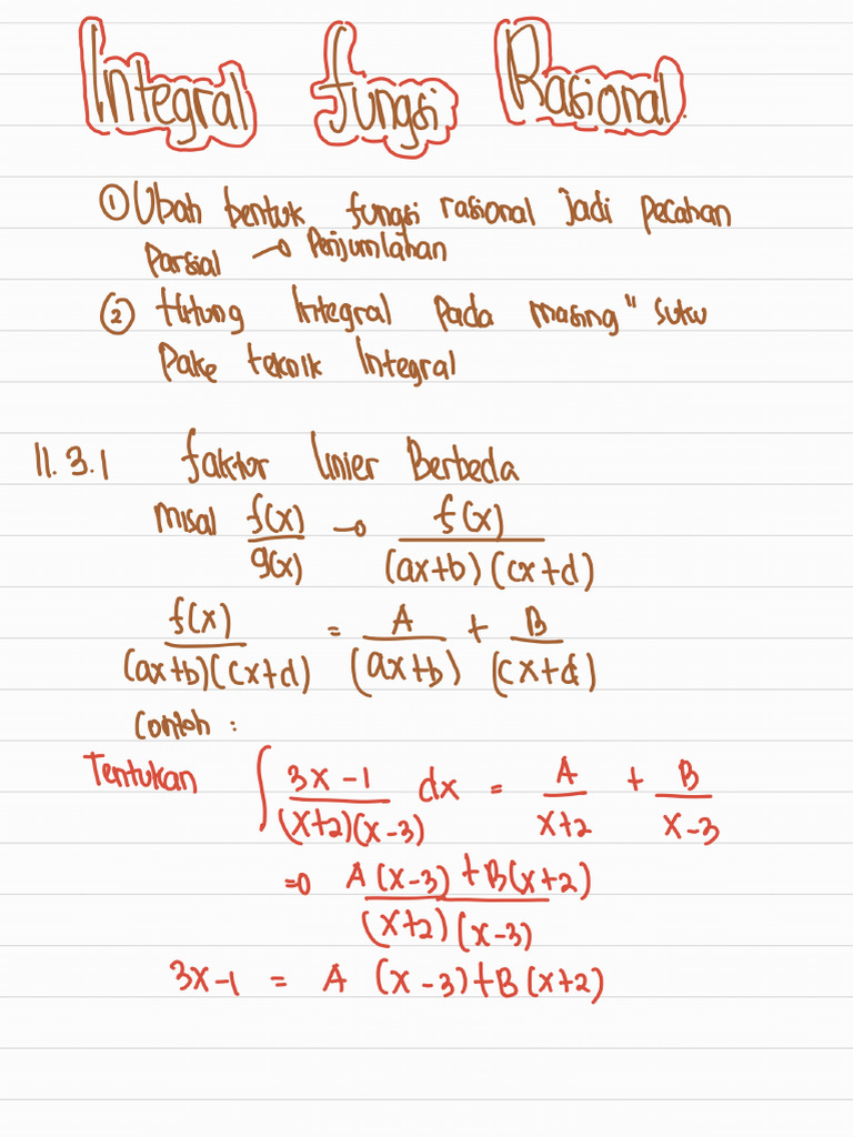 Integral Fngsi Rasional 251111 195300 | PDF