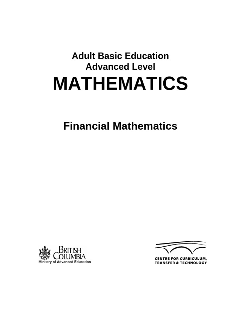 Financial Mathematics 8719c3adc4 | PDF | Interest | Debt