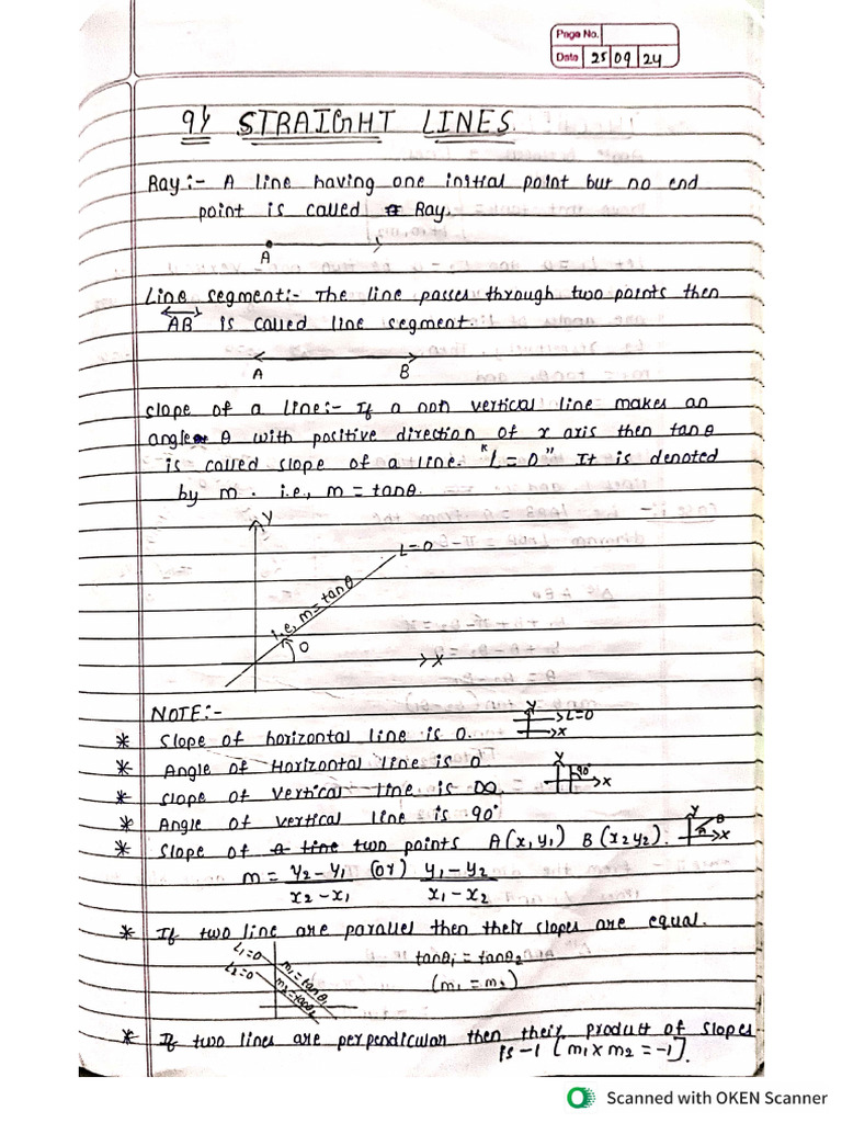1 Straight Lines | PDF