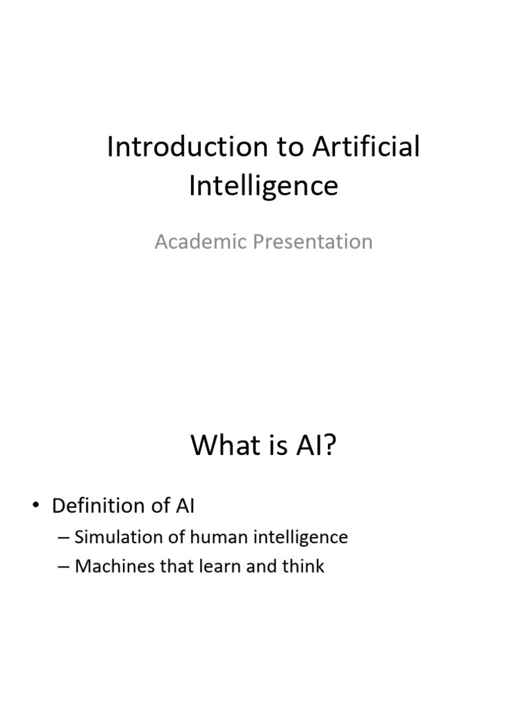 Artificial Intelligence Presentation | PDF