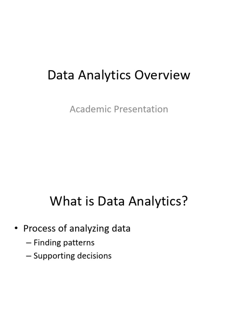 Data Analytics Presentation | PDF