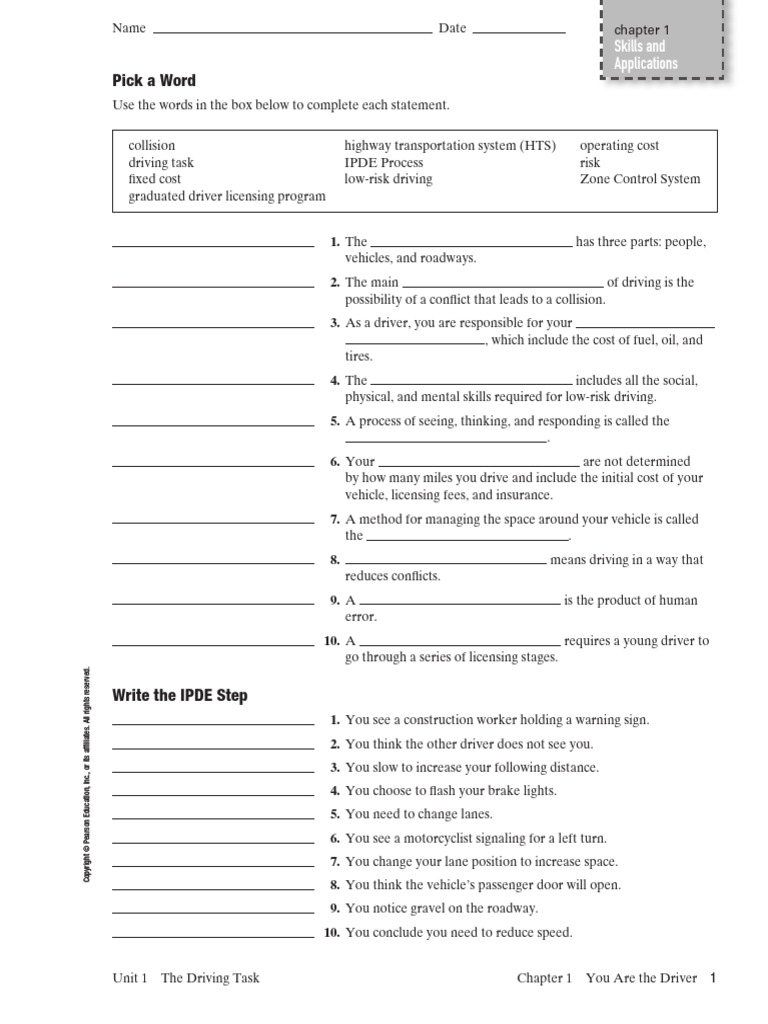 Kami Export - Steven Love - Chapter 1 Workbook New | PDF | Driving ...