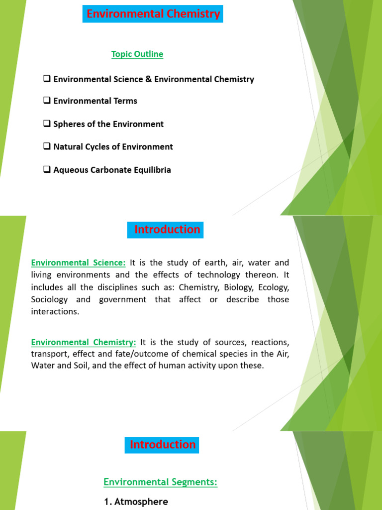 Introduction To Environmental Chemistry | PDF | Nitrate | Atmosphere Of ...