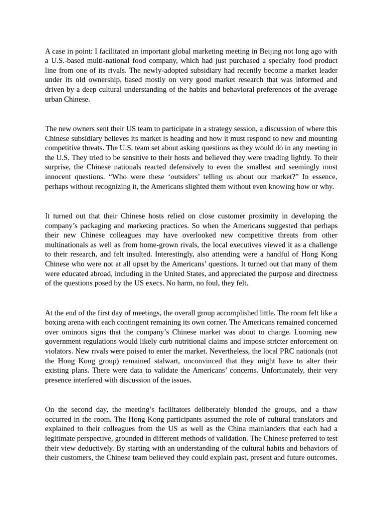 A Case in Point Case Study | PDF