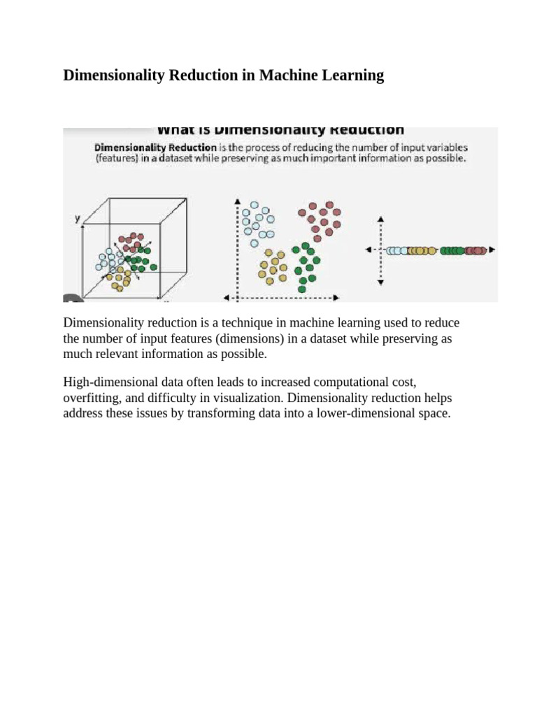Dimensionality Reduction | PDF