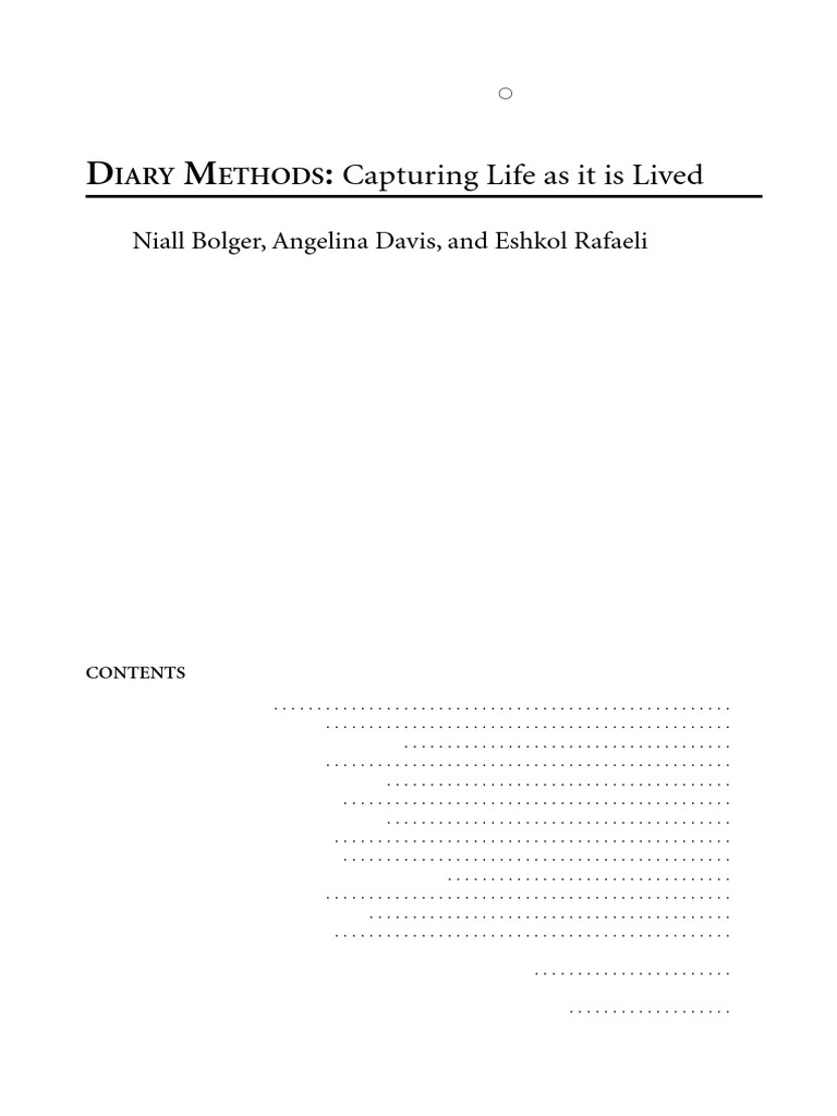 Diary Method | PDF | Errors And Residuals | Variance