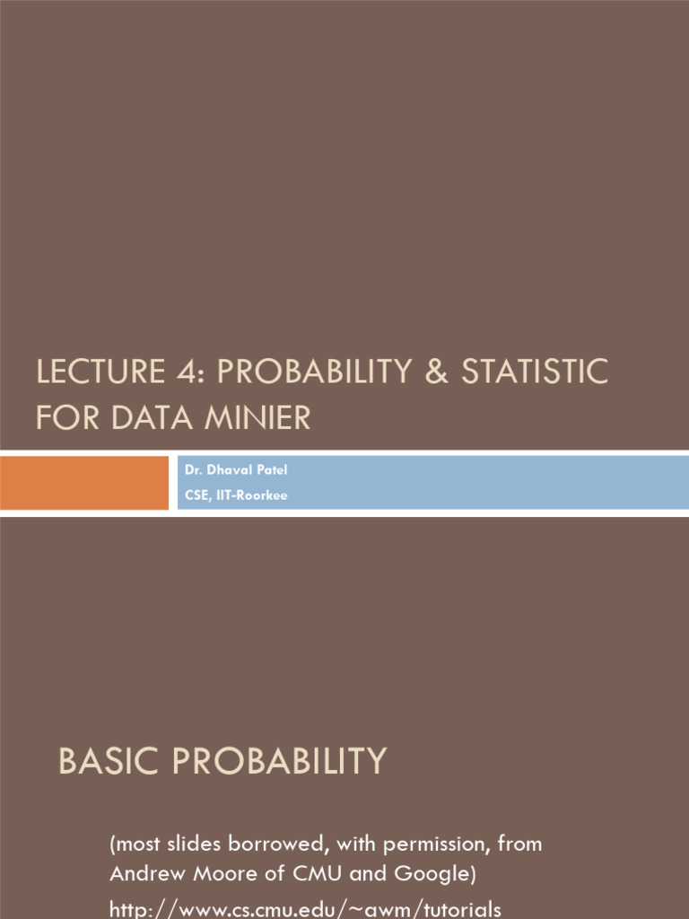 Lecture 17-25 Probability-And-Inferential Statistics | PDF | P Value ...