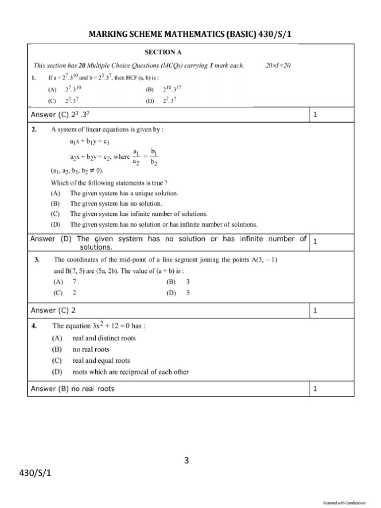 10th basic math solution 8th march | PDF