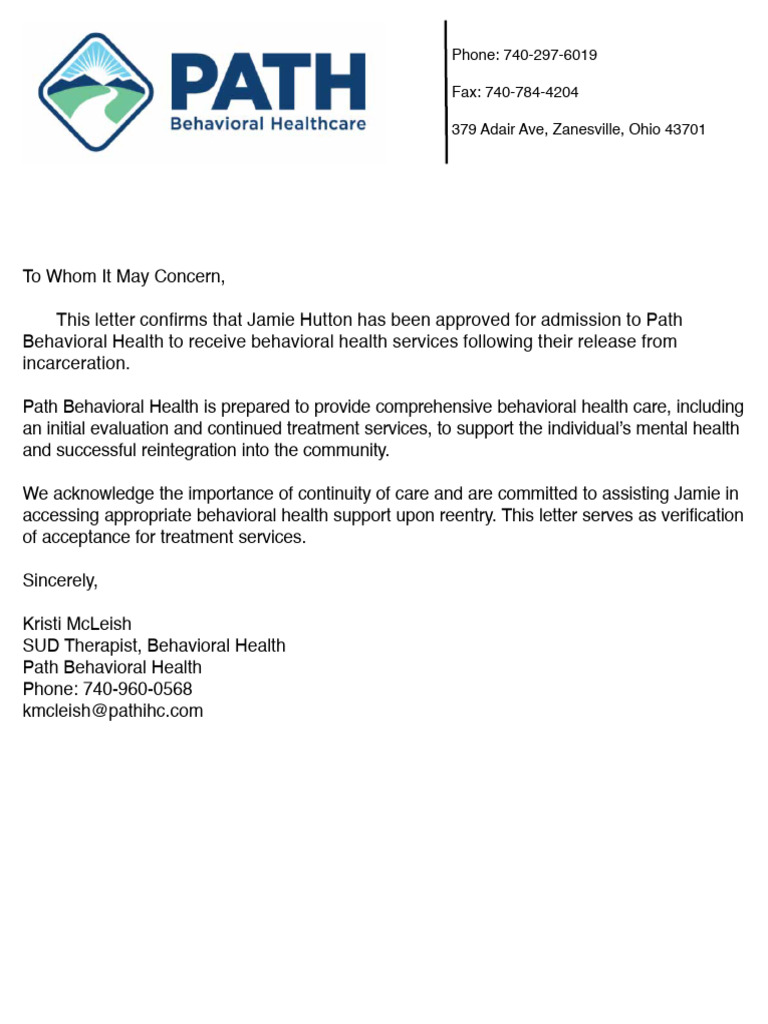 Jamie Path Letter | PDF