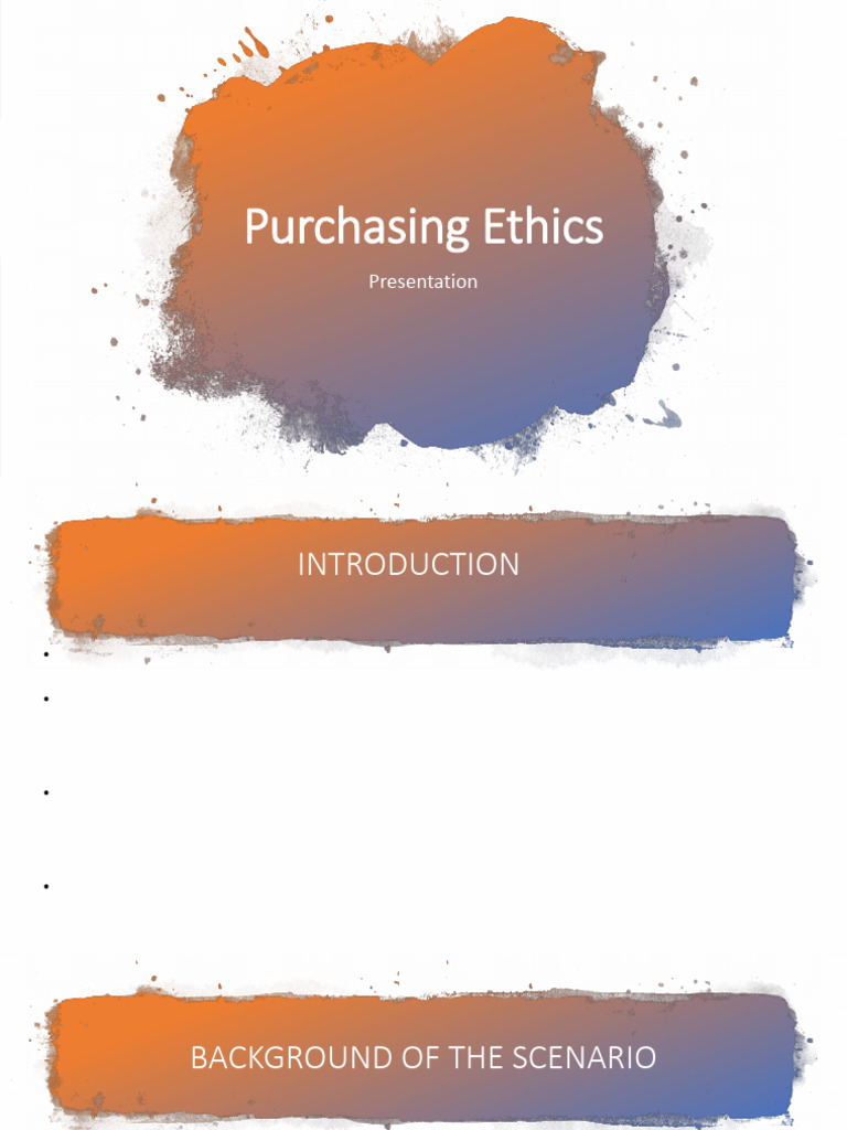 Supply Ethics.pptx | PDF | Conflict Of Interest | Business
