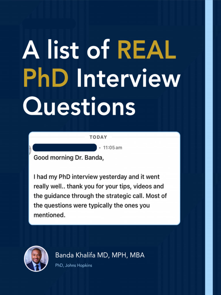 PHD Interview Questions 1768710507 | PDF