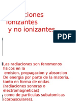 Radiaciones Ionizantes y No Ionizantes