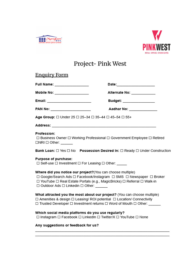 Feedback Form | PDF
