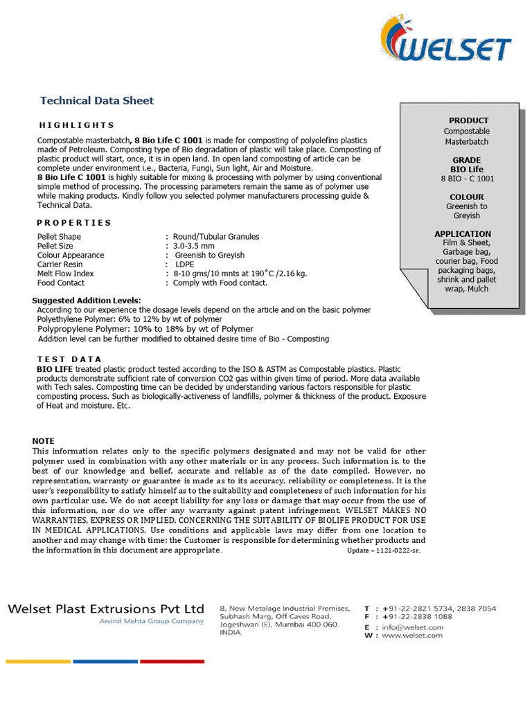 Bio Life 8 Bio Life c 1001 | PDF | Plastic | Polymers