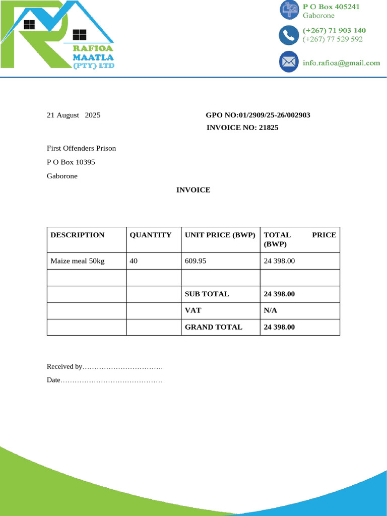 Prisons Invoice 3 | PDF