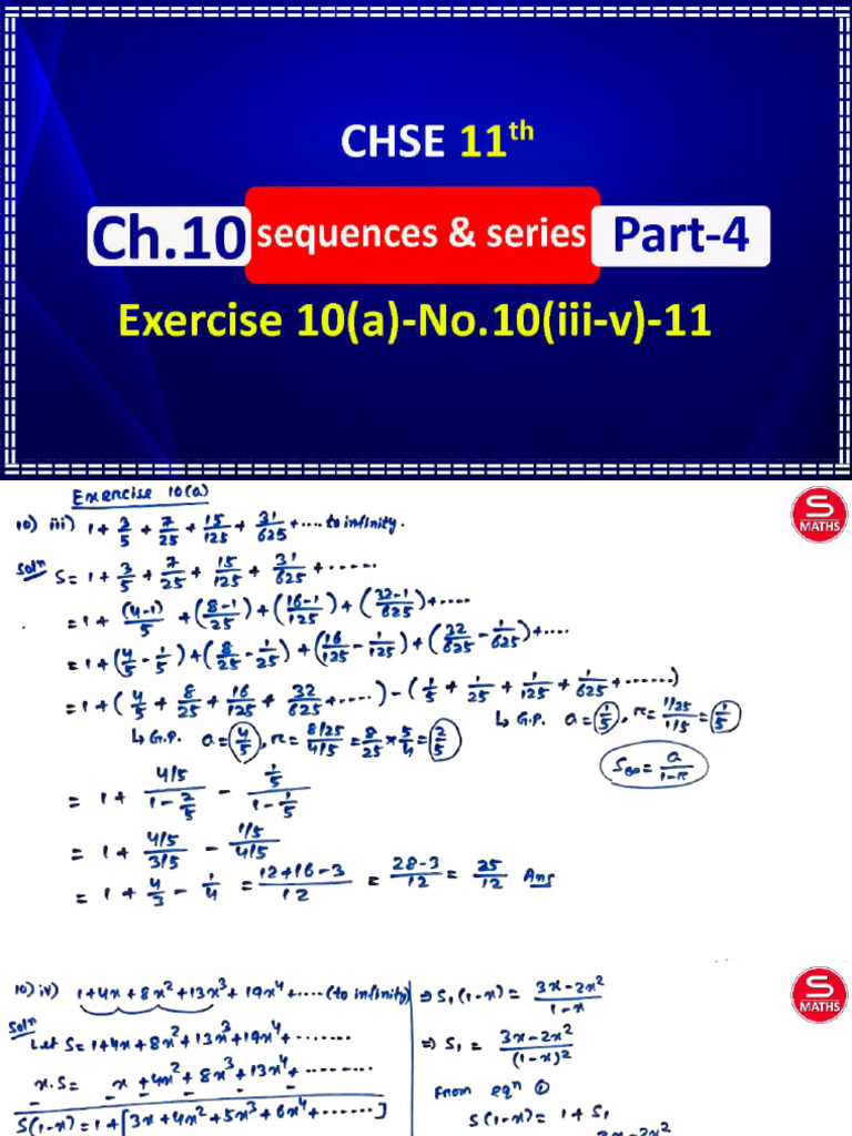 10 Sequences & Series Part-4 | PDF | Student Assessment And Evaluation ...