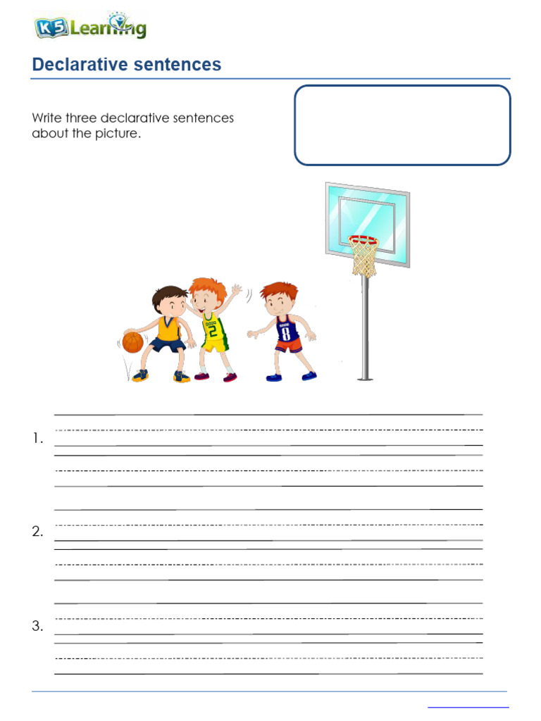 Grade 2 Declarative Sentences A | PDF