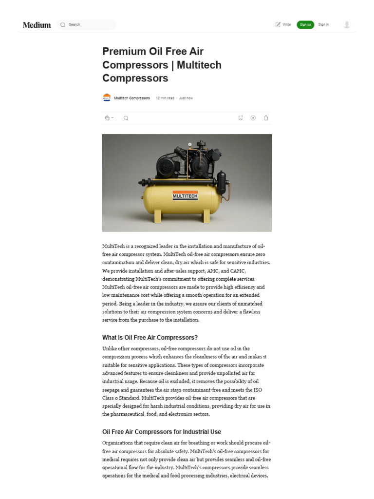 Medium Com Multitechgasair Premium Oil Free Air Compressors Multitech ...