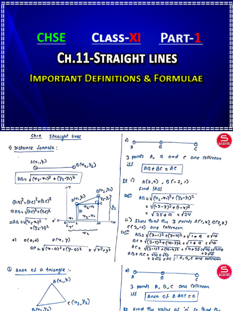 11 Straight Line Part-1 | PDF