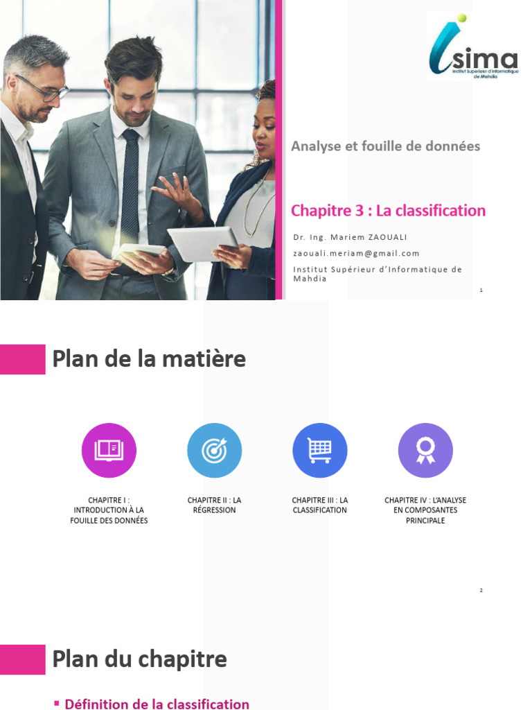 Chapitre 3 La Classification | PDF | Analyse de régression ...