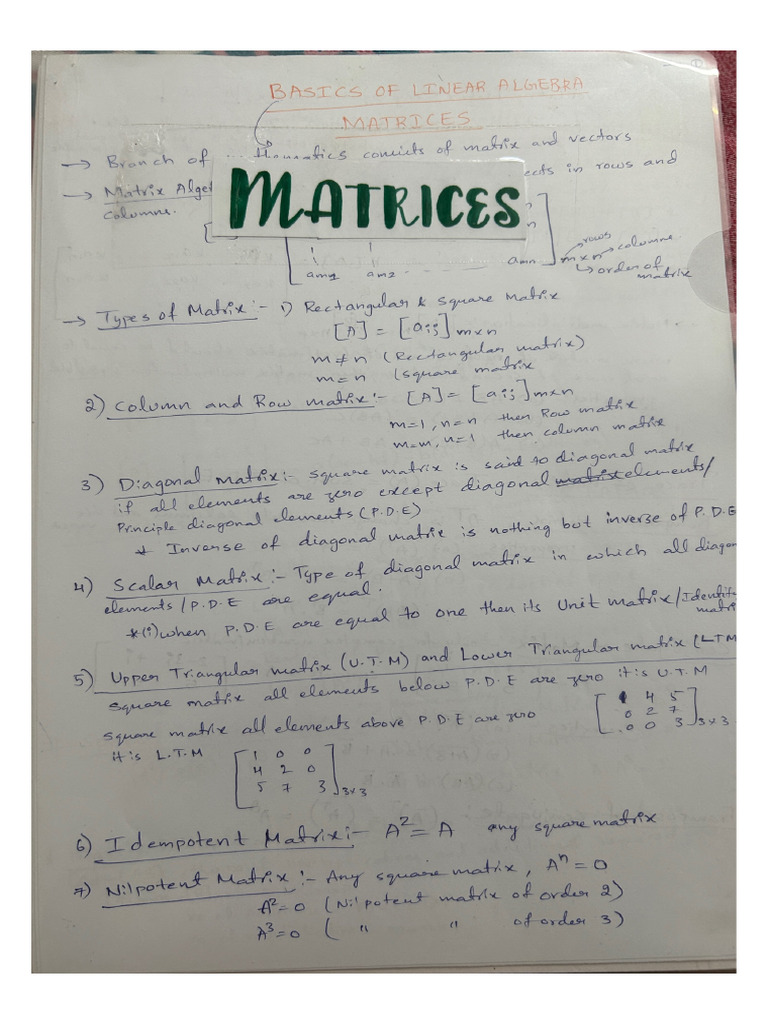 Matrices | PDF