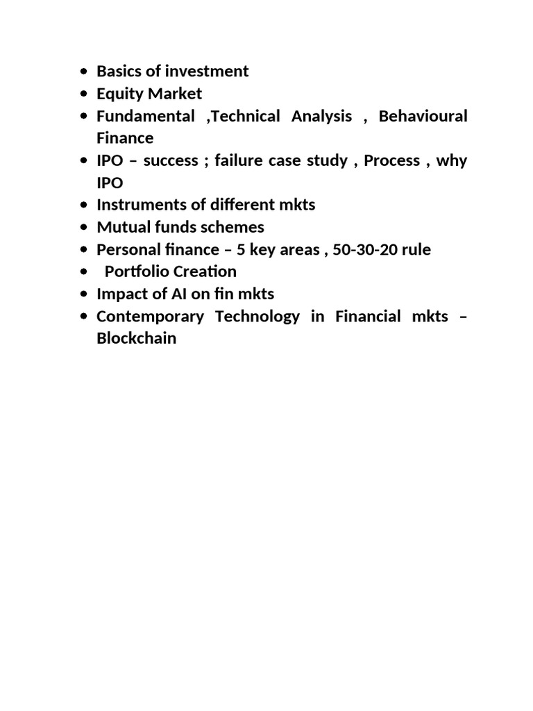 Basics of Investment | PDF