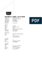 BlackBerry Curve 8530 CDMA specs