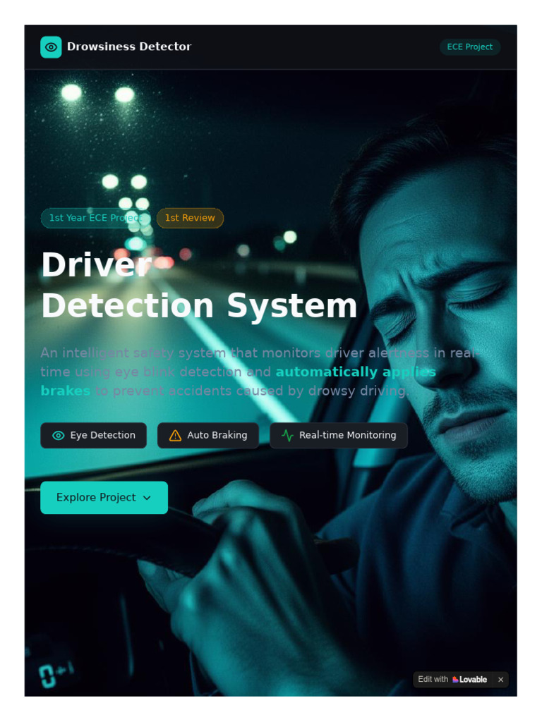 Driver+Drowsiness+Detection+System+ +ECE+Project+ | PDF | Traffic ...