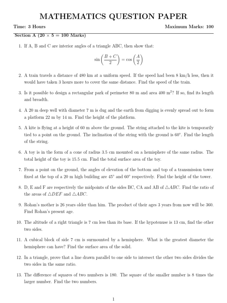Maths | PDF | Area | Length