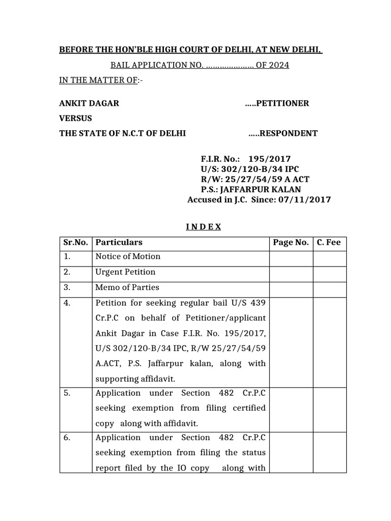 ANKIT DAGAR Regular Bail High Court | PDF | Bail | Public Law