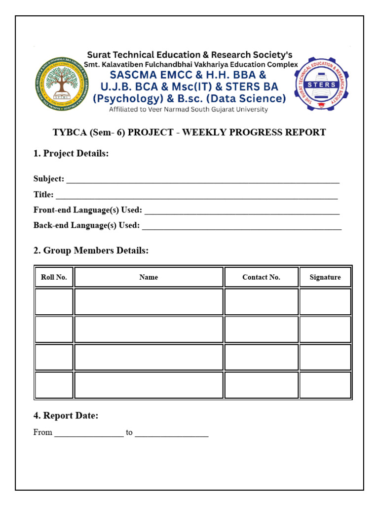 Progress Report Format | PDF