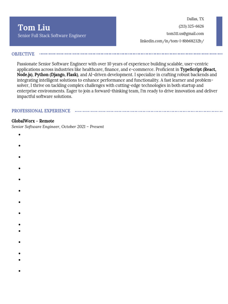Resume Tom | PDF