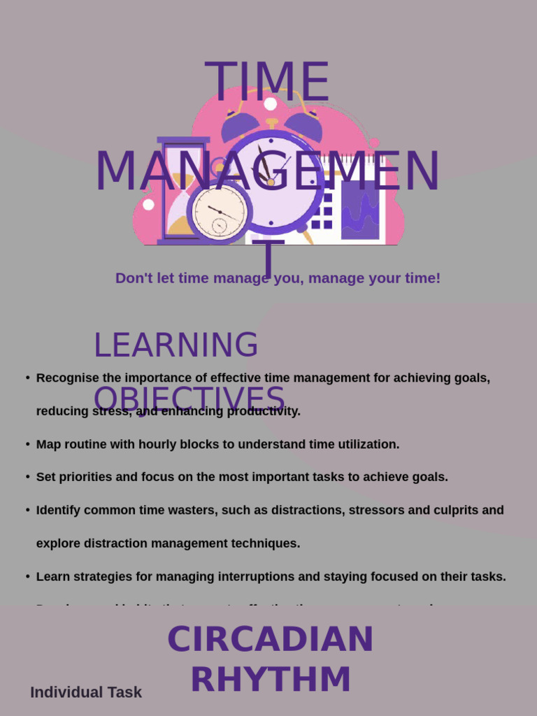 Time Management Presentation | PDF | Social Psychology | Behavioural ...