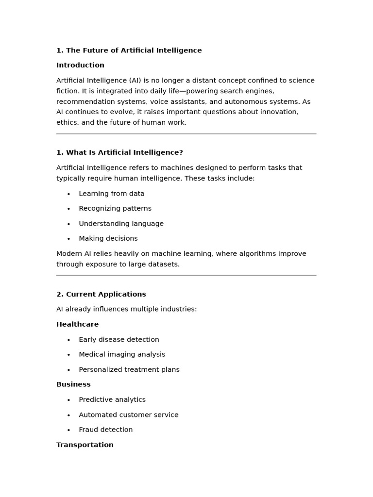 The Future of AI | PDF