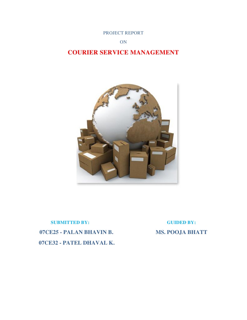 Courier Service Management: Project Report ON | PDF | Databases ...