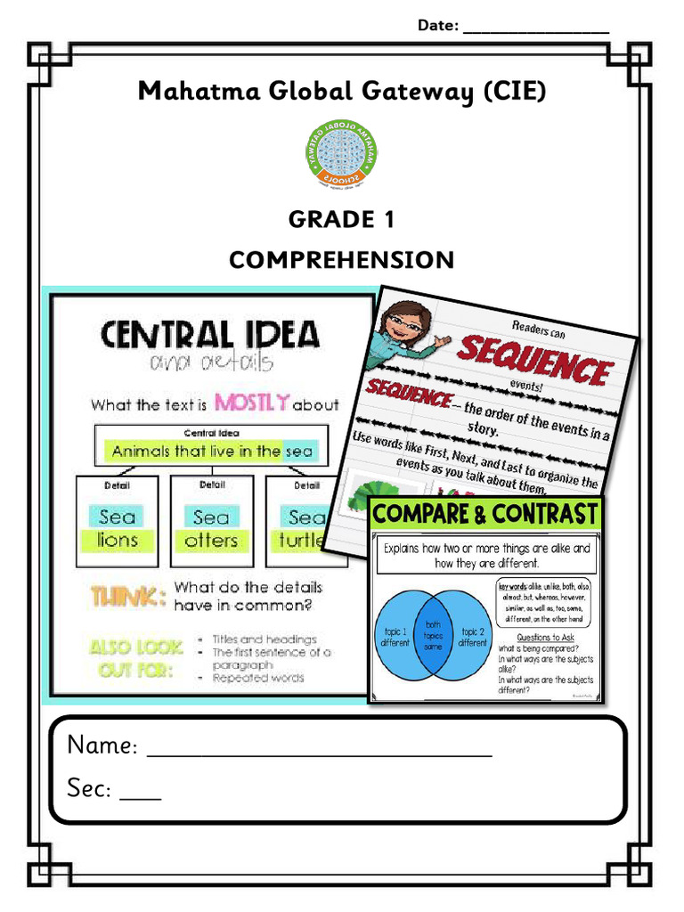 Grade 1 Comprehension Term 3 12.11.2025 | PDF