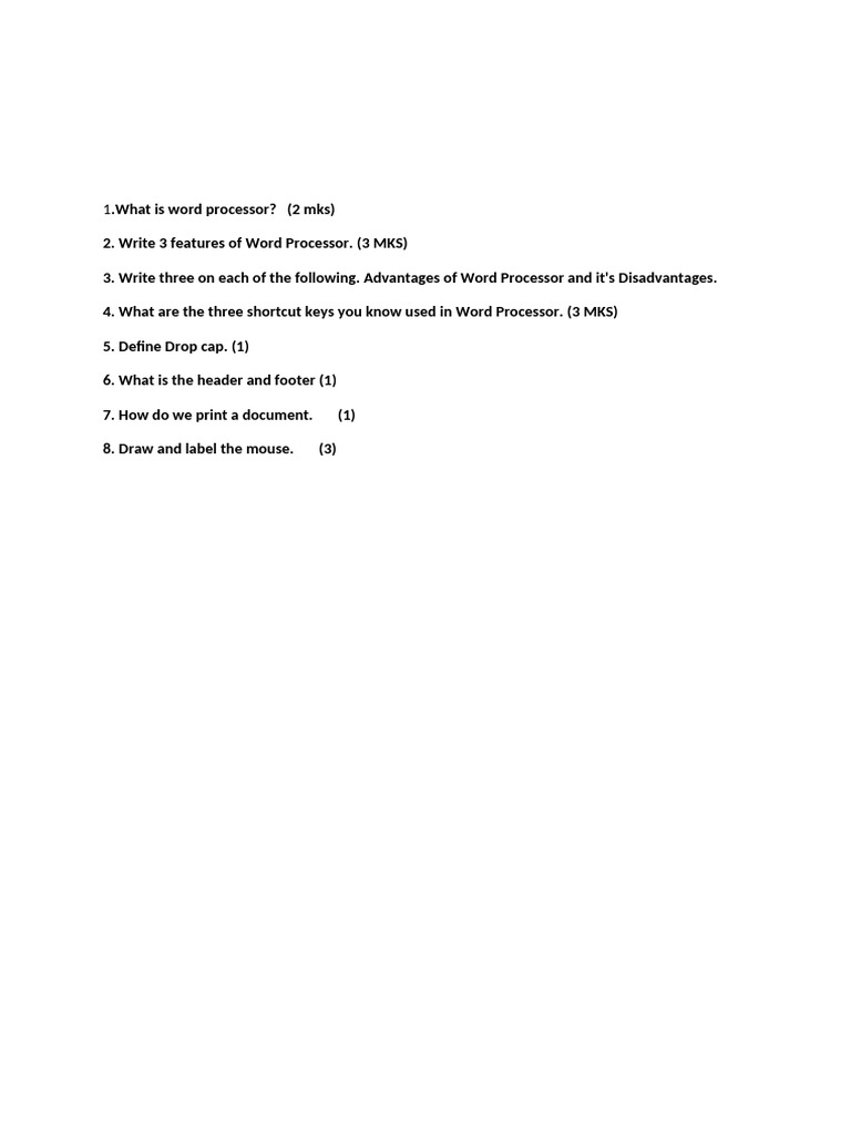Form 2 Weekly Test | PDF
