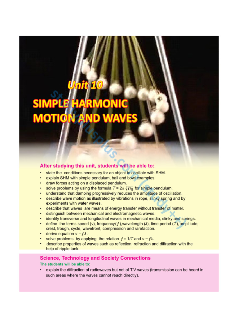p10 Physics (Compressed) | PDF | Waves | Oscillation