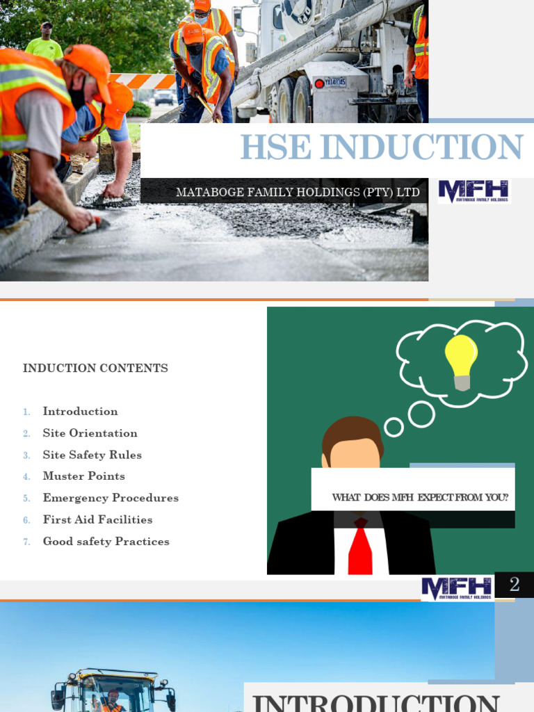 Hse Induction Done | PDF | Personal Protective Equipment | Occupational ...